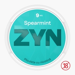 Pliculețe cu nicotină Spearmint 9mg, 20 buc, format subțire