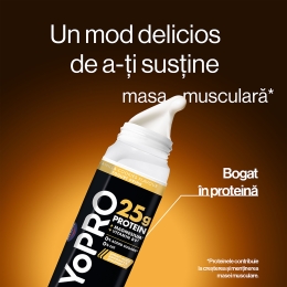 Iaurt de băut cu gust de vanilie și biscuiți, bogat în proteine, fără zahăr, 0.5% grăsime, 300g