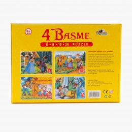 Puzzle - 4 Basme mici (6, 9, 15, 20 piese) 3+ ani