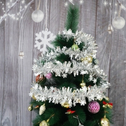 Beteală Crăciun, argintie, 2mx9cmx9cm