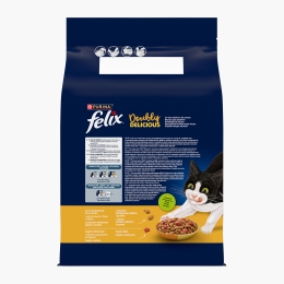 Hrană uscată pentru pisici Adult, 3kg, Doubly Delicious, cu pui, curcan și sfeclă roșie