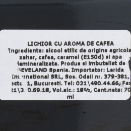 Lichior Crème de Café 18% alc. 0.7l
