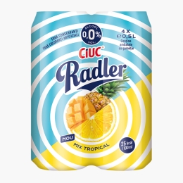 Bere Radler Tropical cu 0% alcool, 4x0.5l