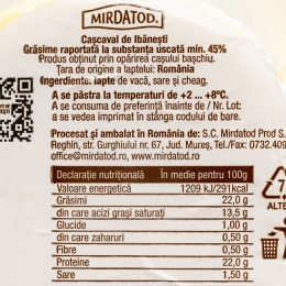 Cașcaval de Ibănești 450g