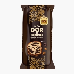 Cozonac cu nucă & ciocolată 600g