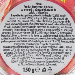Produs fermentat din soia cu zmeură și căpșuni Greek Style 150g