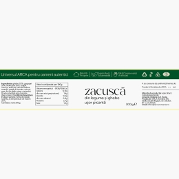 Zacuscă de legume și ghebe, ușor picantă, 300g