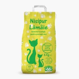 Nisip igienic pentru pisici, cu parfum de lămâie, 5kg