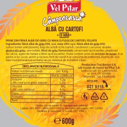 Pâine cu cartofi și maia 600g
