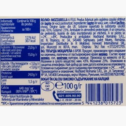 Brânză Mozzarella felii 100g