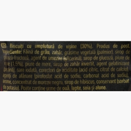 Biscuiți cu umplutură de vișine 160g