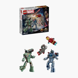 Iron Man și War Machine vs dronele Hammer, 76320 Marvel, 204 piese, +7 ani