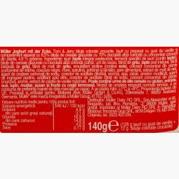 Iaurt mix Tom&Jerry vanilie, cu biluțe colorate crocante 140g
