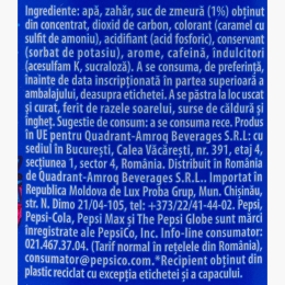 Băutură carbogazoasă aromă de cola și gust de zmeură 2l