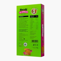 Biscuiți eco cu cremă de zmeură 175g