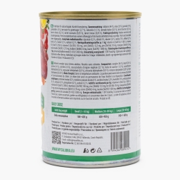 Hrană umedă completă pentru căini adulți, fără cereale, cu mistreț și vită, 400g