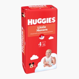Scutece Little Movers, mărimea 4, 7-18 kg, 50 buc