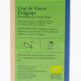 Ceai de fructe frăguțe eco 18 plicuri