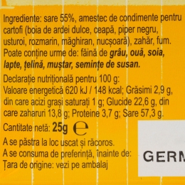 Amestec de condimente pentru cartofi wedges 25g
