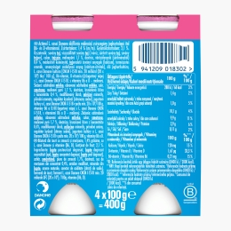 Iaurt de băut cu zmeură 4x100g