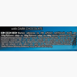 Baton subțire cu cremă de cacao, glazură de ciocolată neagră și napolitană 30g