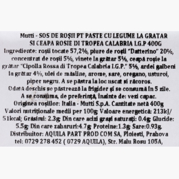 Sos pentru paste cu roșii Rossoro și legume gratinate 400g