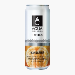 Apă minerală cu aromă de mandarină, doză 330ml