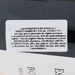 Vin roșu sec Bordeaux Merlot-Cabernet, 13.5%, 0.75l