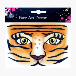 Sticker temporar pentru față, model tigru