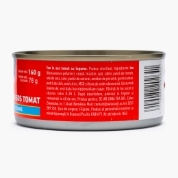 Ton bucăți în sos tomat cu legume 160g