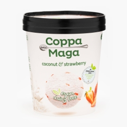 Înghețată vegană cu cocos și căpșuni 300g