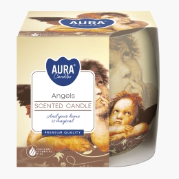 Lumânare parfumată în pahar imprimat - Angels