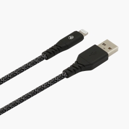 Cablu de date Green, USB la MFI Lightning, 2.4, 1m, negru