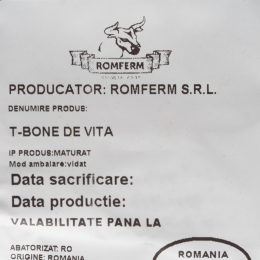 T-bone vită maturat 30 zile 650g