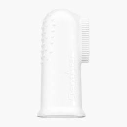 Set pastă de dinți pentru copii fără fluor bio 30ml + degetar moale din silicon, +3 luni 