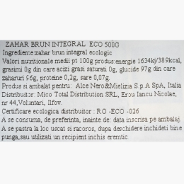 Zahăr brun integral eco 500g