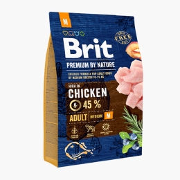 Hrană uscată premium pentru câini adult medium M (10-25kg), cu pui, 3kg