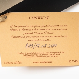 Vin roșu sec Rezerva Familiei Merlot 2008, 0.75l