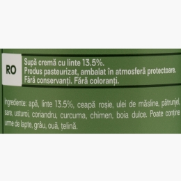 Supă cremă cu linte 310ml