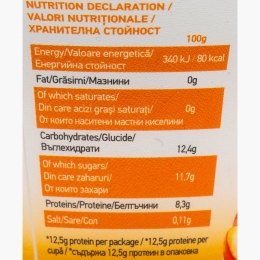 Iaurt grecesc cu piersici, 0% grăsime, 150g