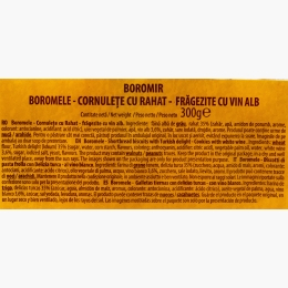 Cornulețe cu rahat, frăgezite cu vin alb Boromele 300g