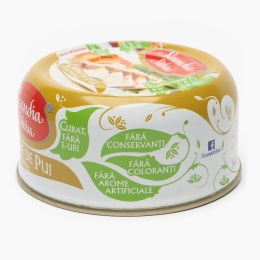 Carne de pui în suc propriu 300g