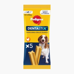 Batoane dentare pentru câini de talie medie, 5 buc, 128g, DentaStix 