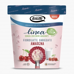 Înghețată cremă de lapte cu sirop de cireșe, fără zahăr 500ml