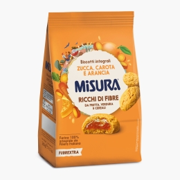 Biscuiți integrali cu dovleac, morcov și portocale 260g