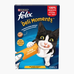 Recompense lichide pentru pisici, cu pui Deli Moments 4x10g