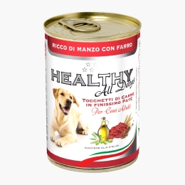 Hrană umedă pentru câini adulți 400g, cu vită și cereale