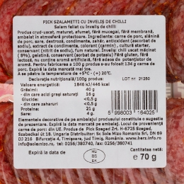 Salam cu înveliș de chilli, felii, 70g 
