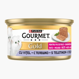 Hrană umedă pentru pui de pisică Gold, 85g, cu vițel