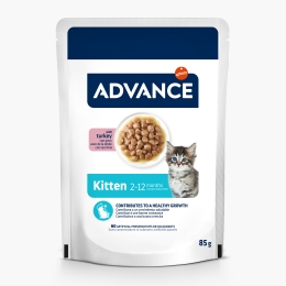 Hrană umedă pentru pui de pisică, cu curcan, 85g